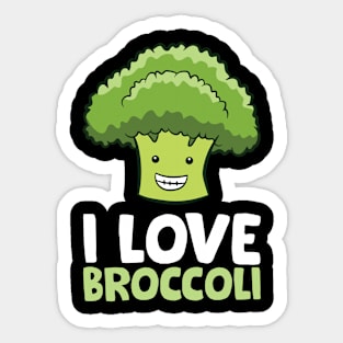 Funny Broccoli Lover I Love Broccoli Sticker